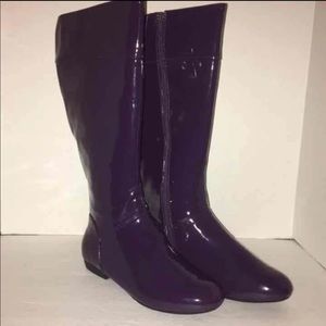 Extra wide calf Purple rain boots